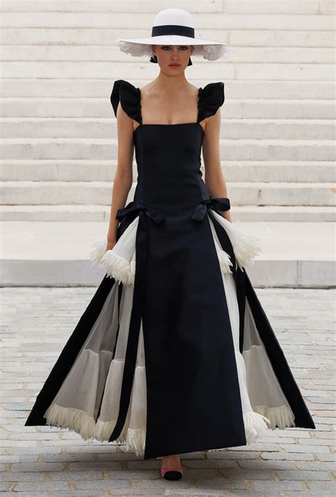 chanel haute couture navy dress|the Chanel haute couture.